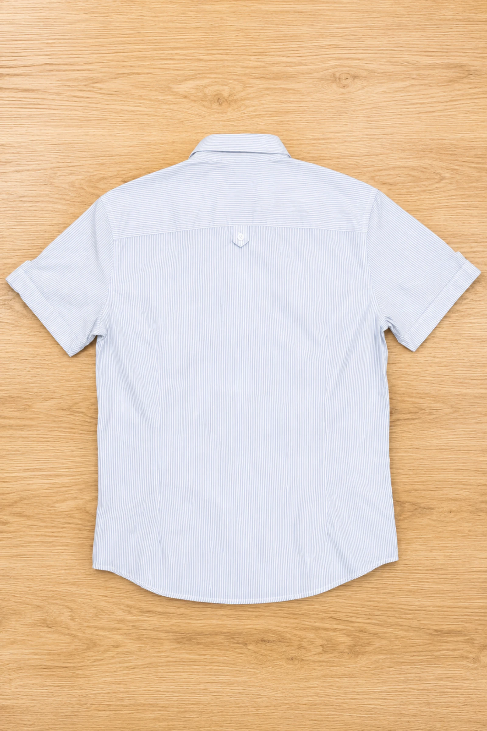 Short-sleeved striped Clockhouse shirt – Size M – photo 4